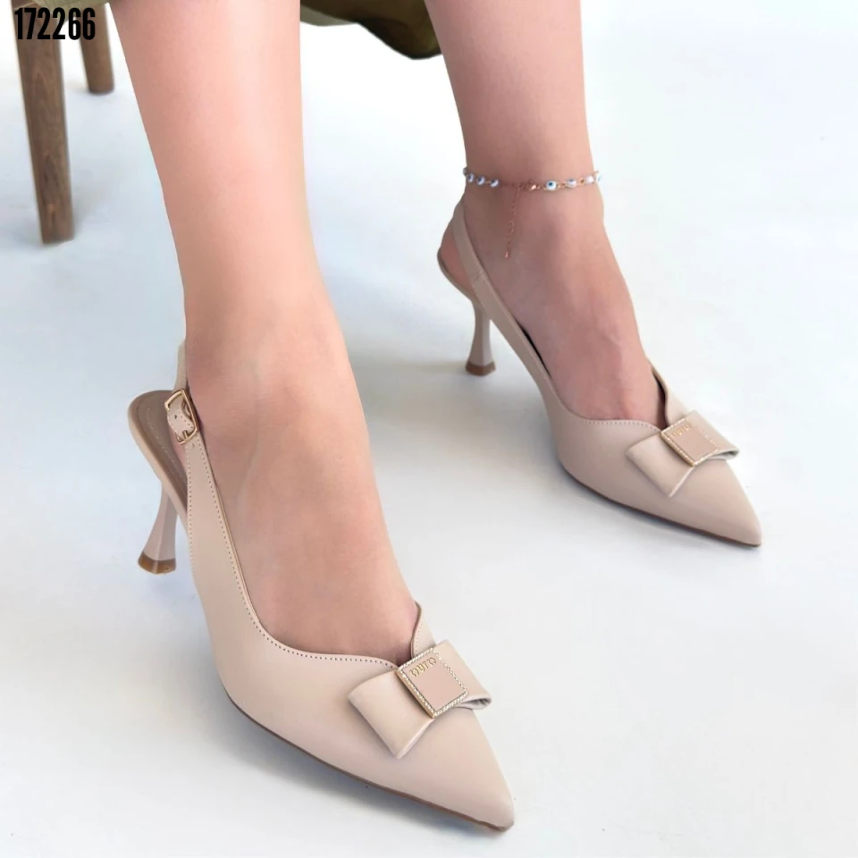 Sean Bej Cilt Topuklu Ayakkabı