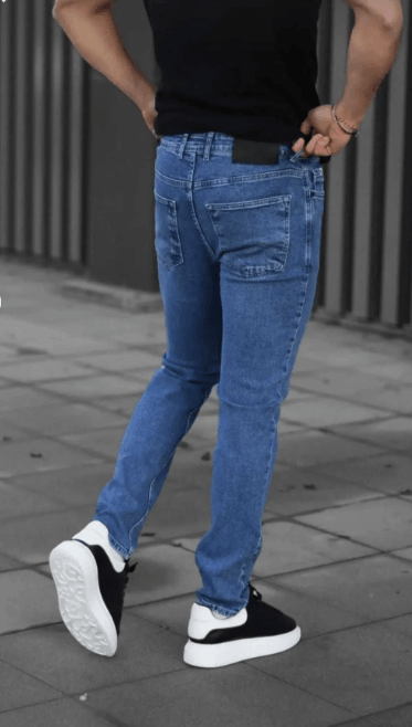 Siyah Likralı Skinny Fit Erkek Jean Erkek Kot Pantolon