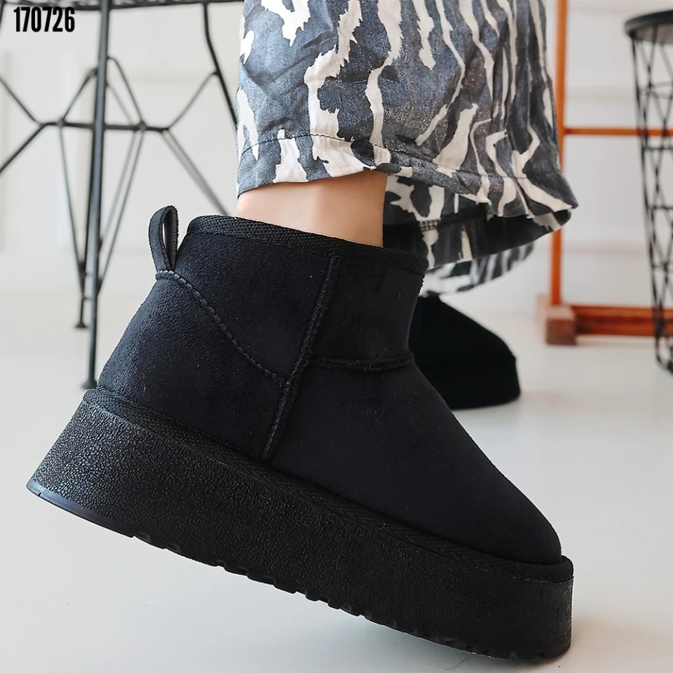 Kadın Linne Siyah Süet Bot