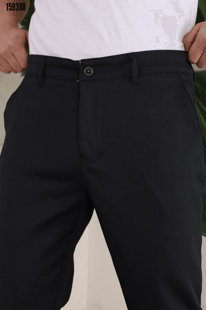 Erkek Casual Cord Desenli Kumaş Pantolon