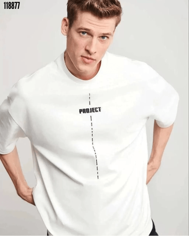 Erkek Project Baskılı Oversize T-Shirt