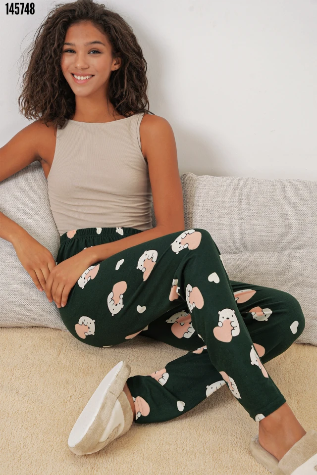 Kadın Desenli Pijama Altı 