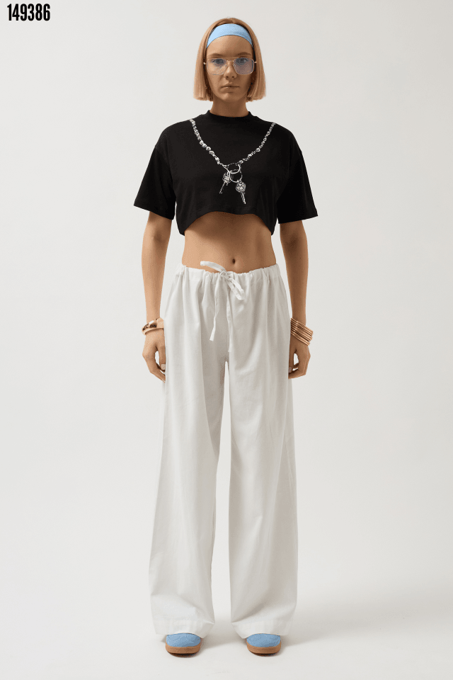Baskılı Crop TShirt