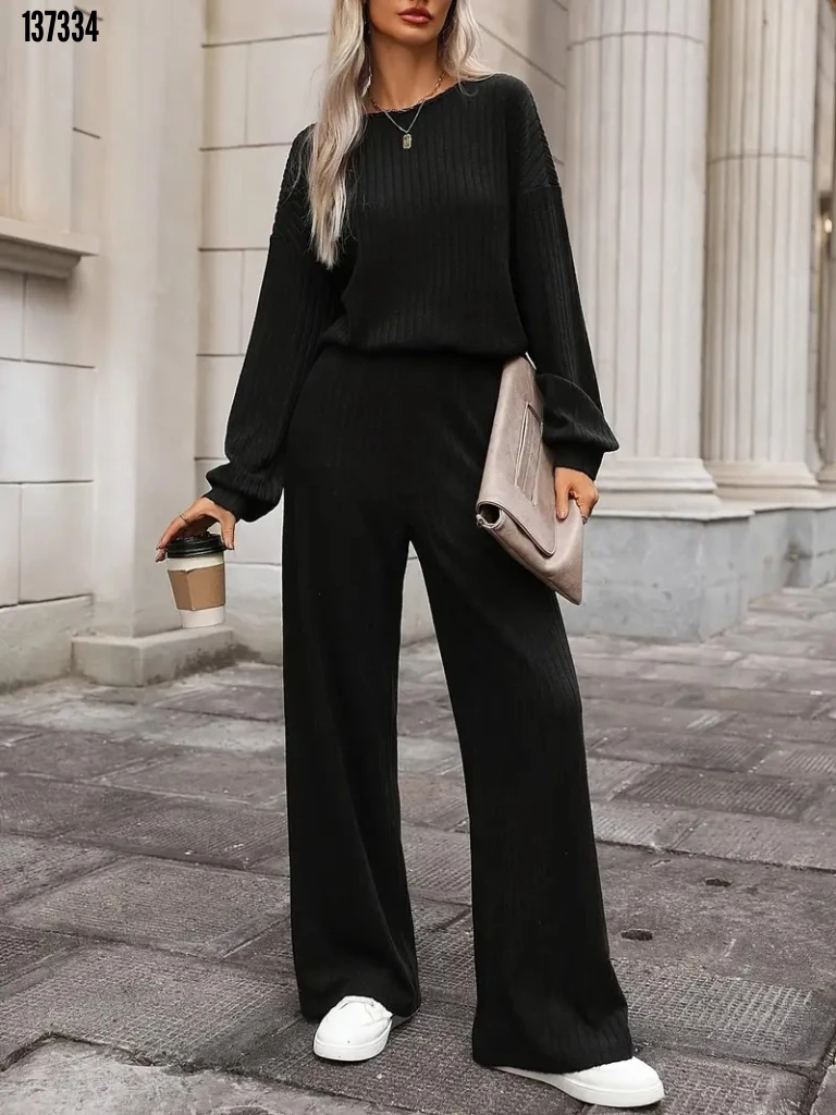 Kadın Dalgıç Bluz ve Pantolon İkili Takım