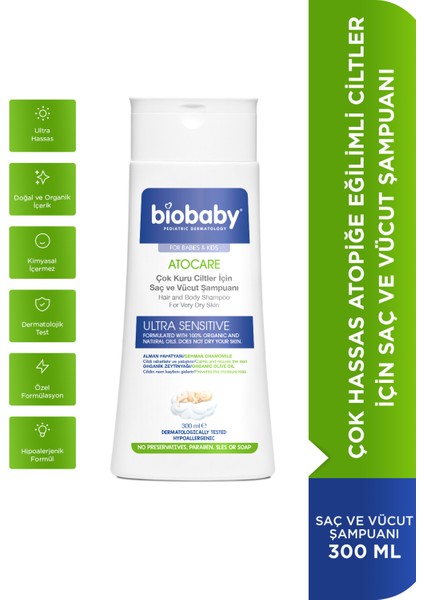 Biobaby Kuru Ve Atopik Ciltler Için Şampuan 300 Ml + Krem 100 ml Çok Kuru Ciltler Avantajlı Paket