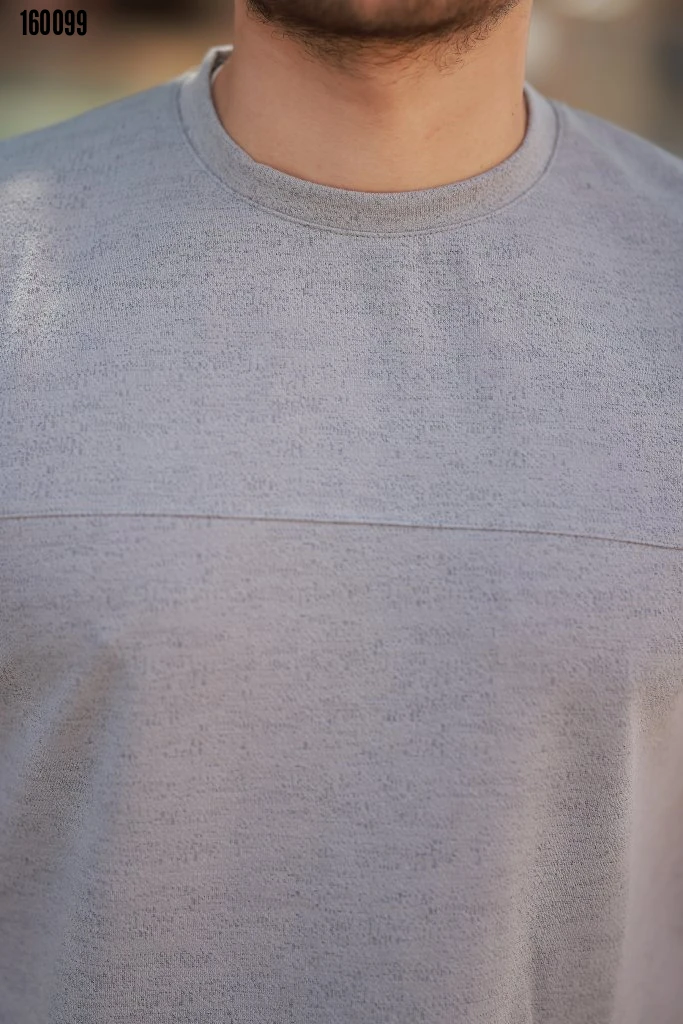 Erkek Oversize Bisiklet Yaka Kısa Kollu T-shirt