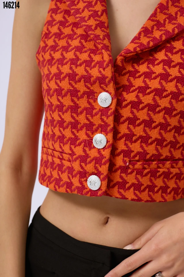 Kazayağı Crop Yelek