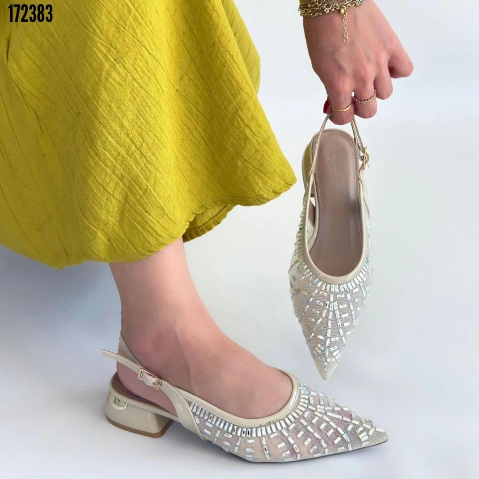 Piga Ten Cilt Tüllü Topuklu Ayakkabı