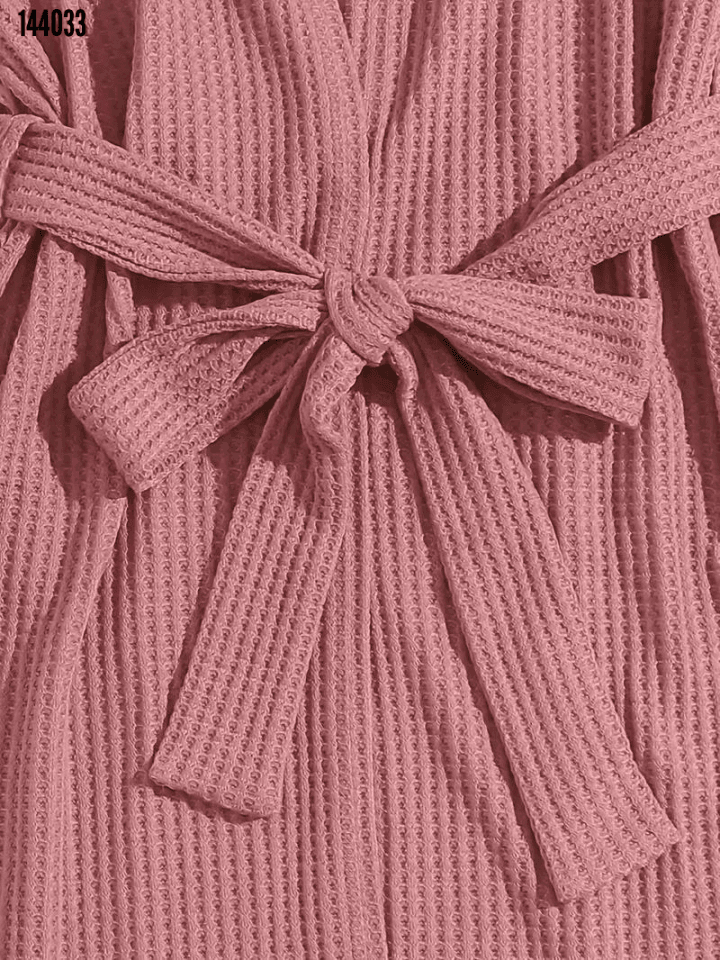Pamuklu 3 Parça Sabahlık ve Pijama Takımı