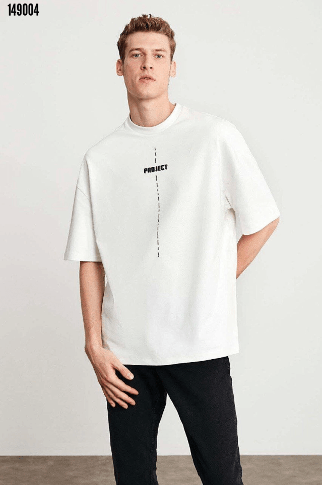 Erkek Project Baskılı Oversize T-Shirt