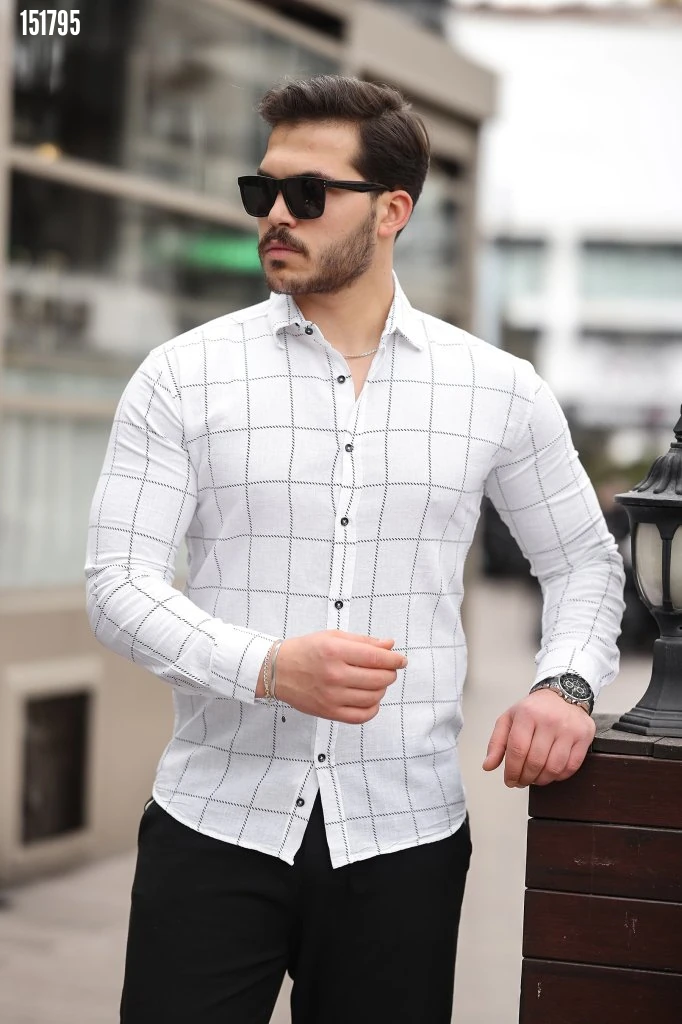 Erkek Kare Desenli Gömlek