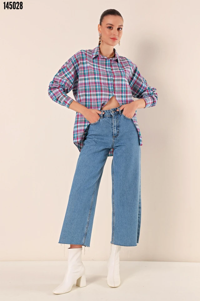 Oversize Uzun Basic Gömlek