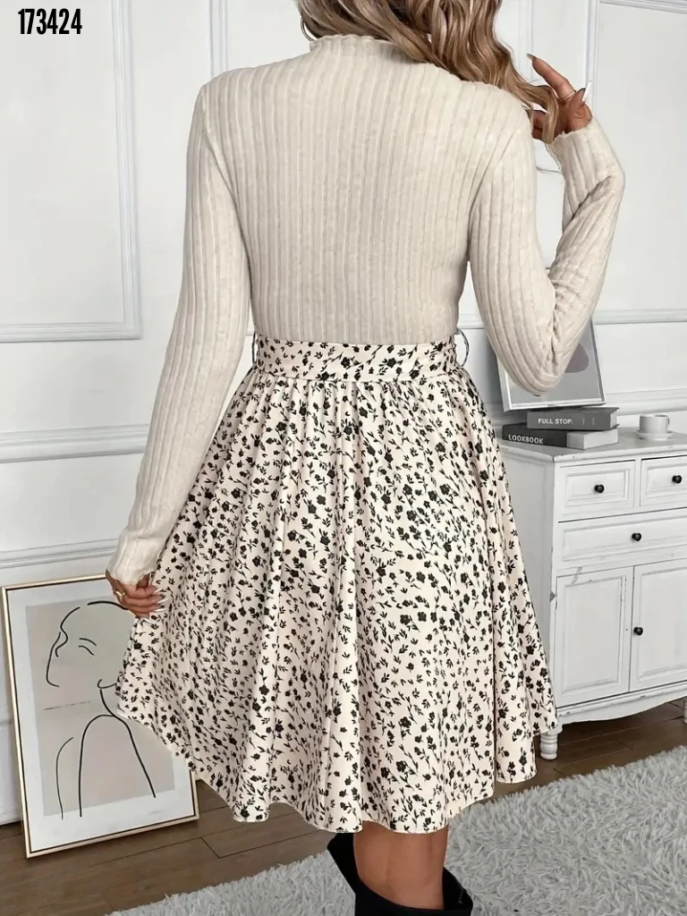 Kadın Belden Bağlamalı Kısa Elbise