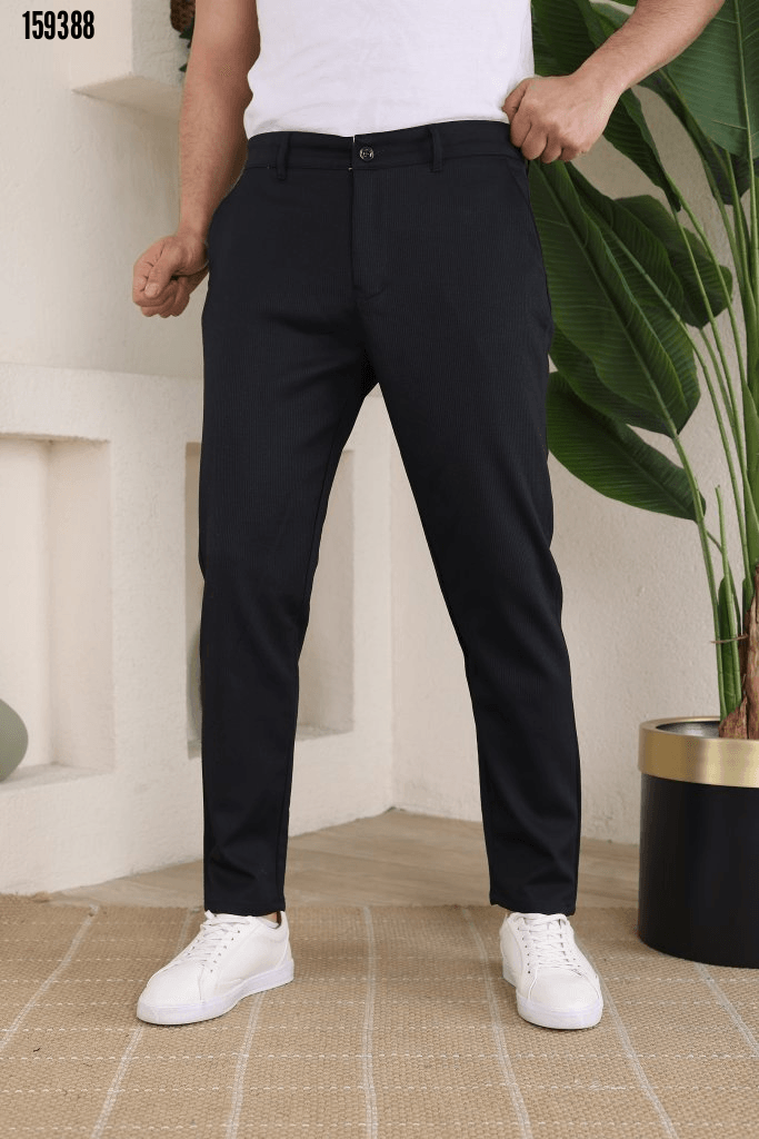 Erkek Casual Cord Desenli Kumaş Pantolon