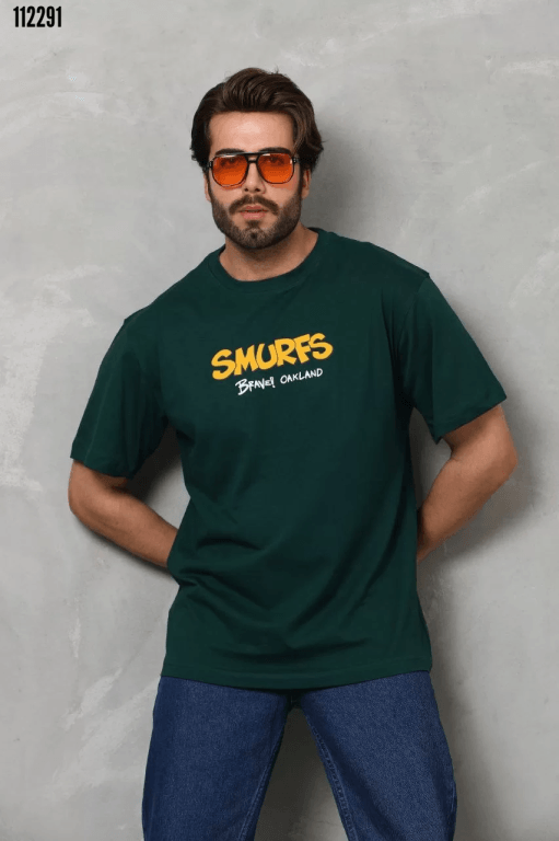 Unisex Basic Bisiklet Yaka Oversize T-Shirt 