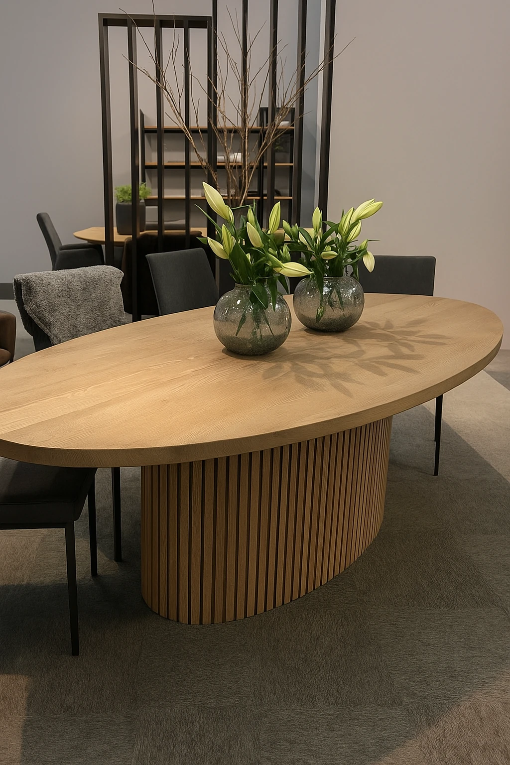 Işık Fitilli Oval Masa 140lık 