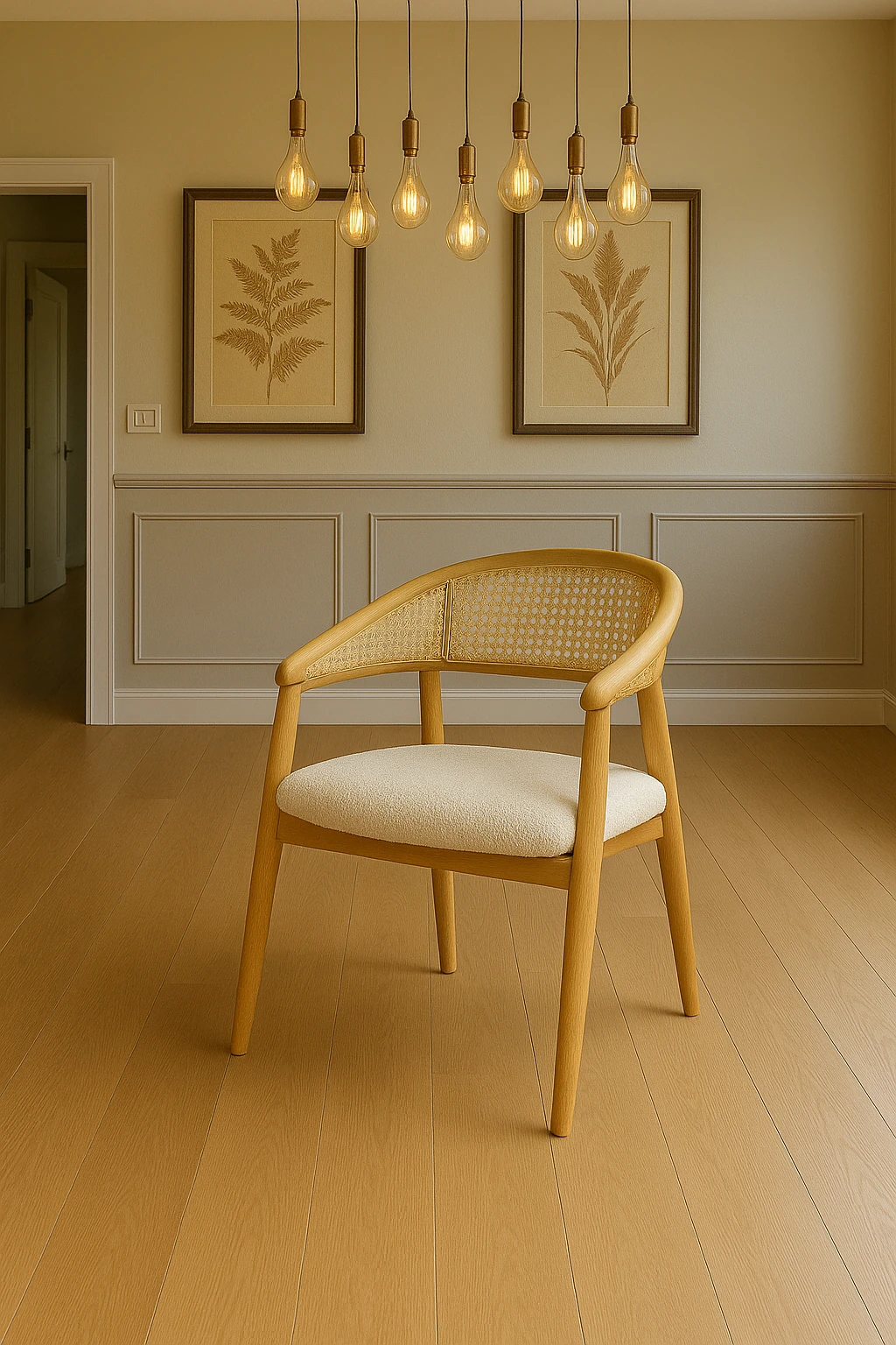 Işık Gazel Hasırlı Sandalye