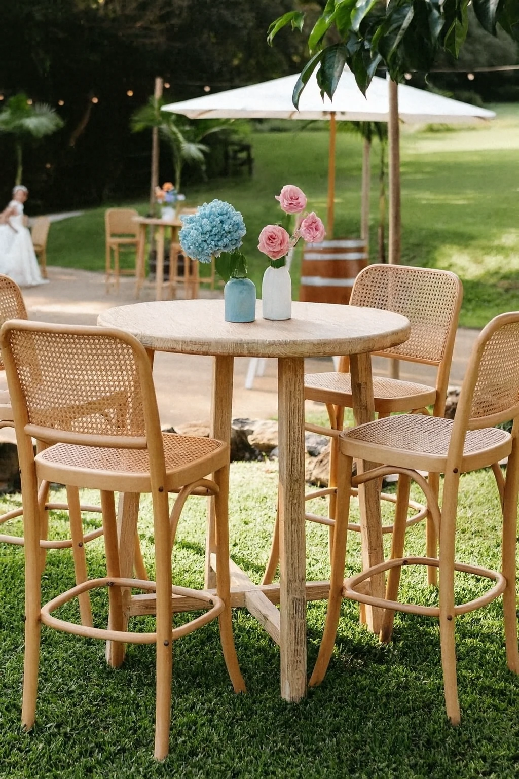 Orkide Hasırlı Bar Sandalyesi