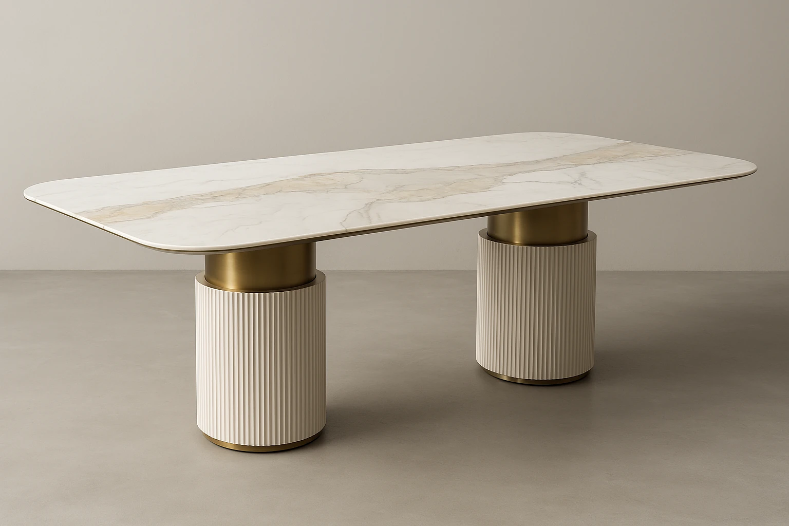 Sütun Porselen Masa 2 Ayaklı