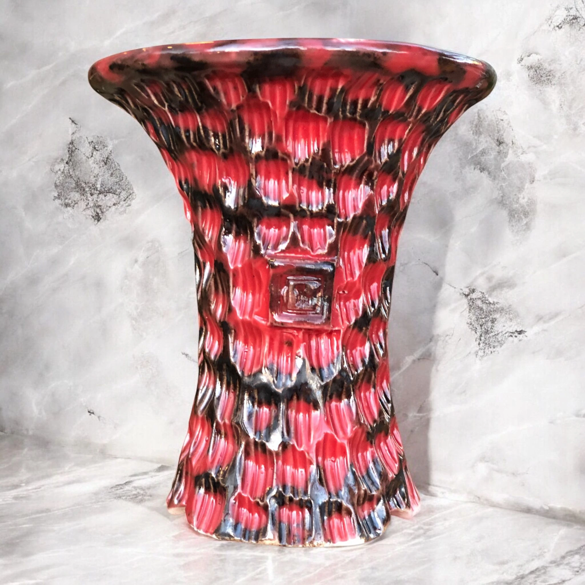 Red Thai Style Saksı D:14 H:15