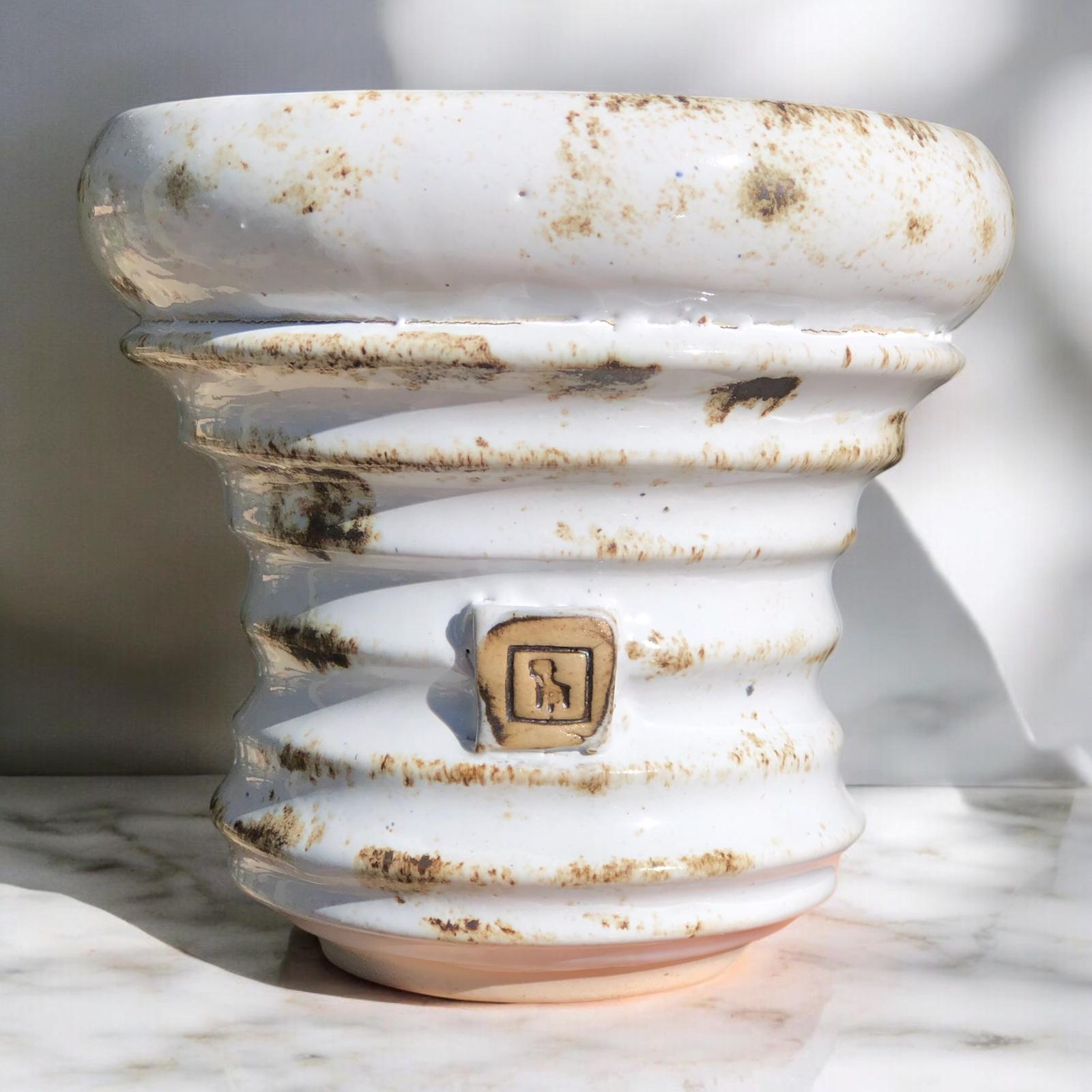 White Japanese Style Saksı D:13 H:11