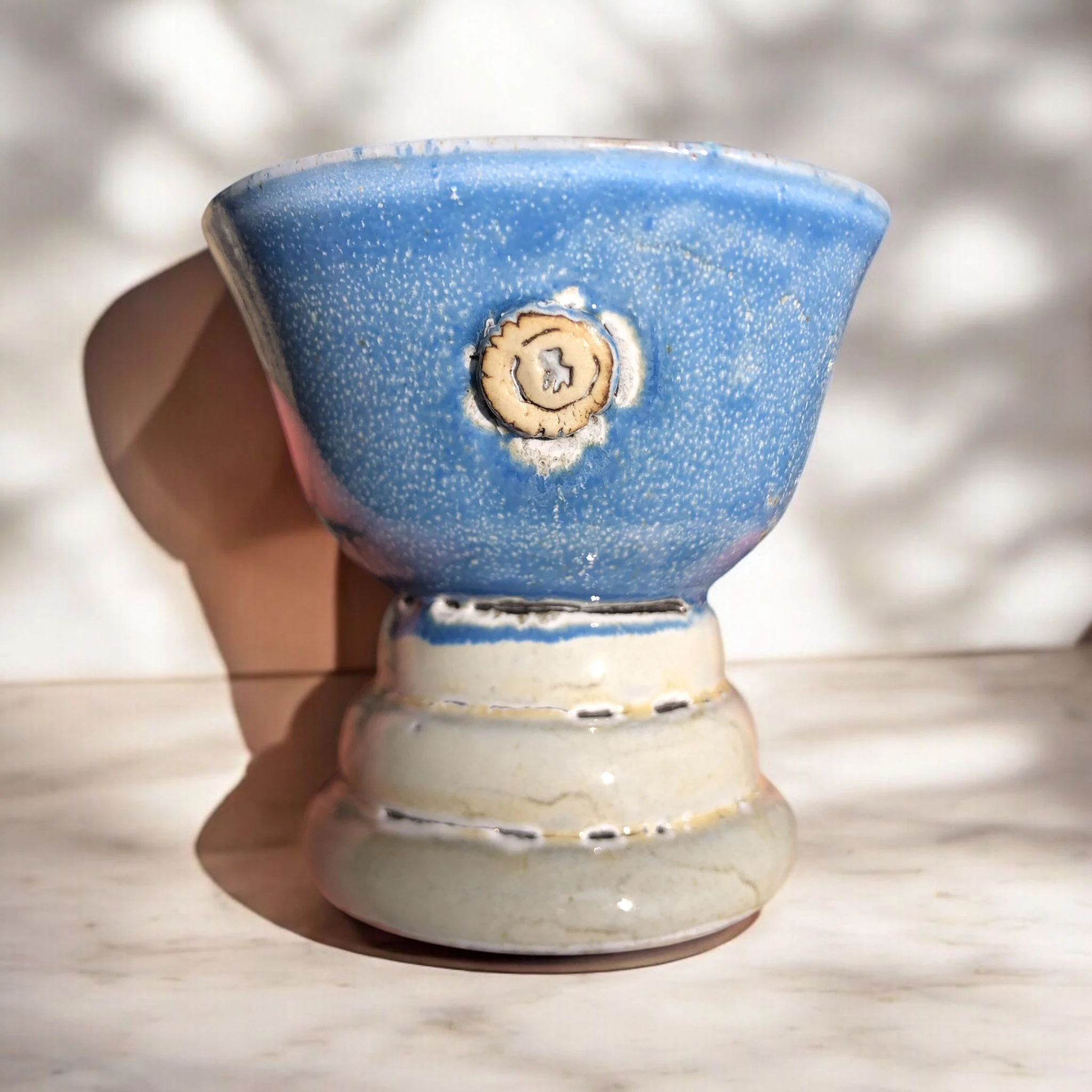 Mini Blue Boğumlu Saksı D:9,5 H:9