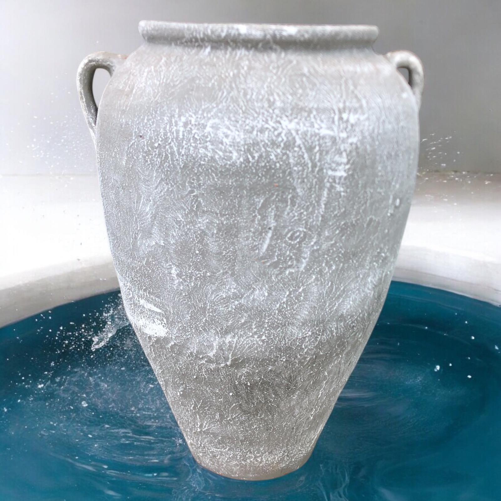 Grey White Eskitme Doha Küpü D1:30 cm D2:45 cm H:65 cm