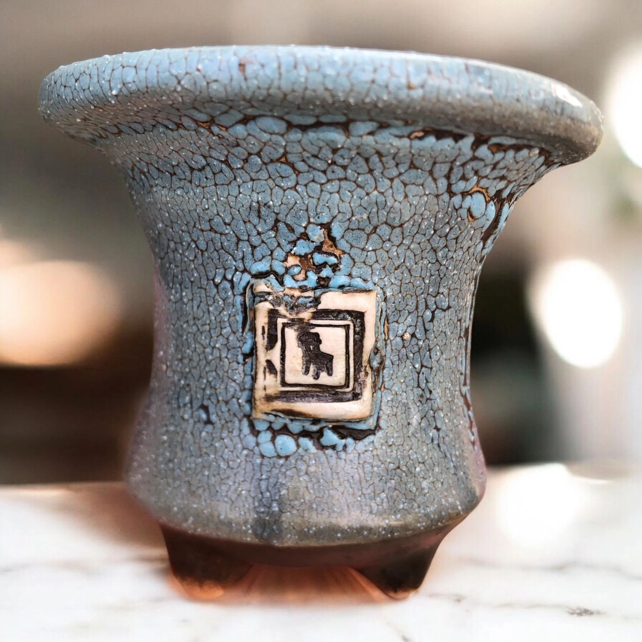 Mini Blue Saksı D:9,5 H:8,5