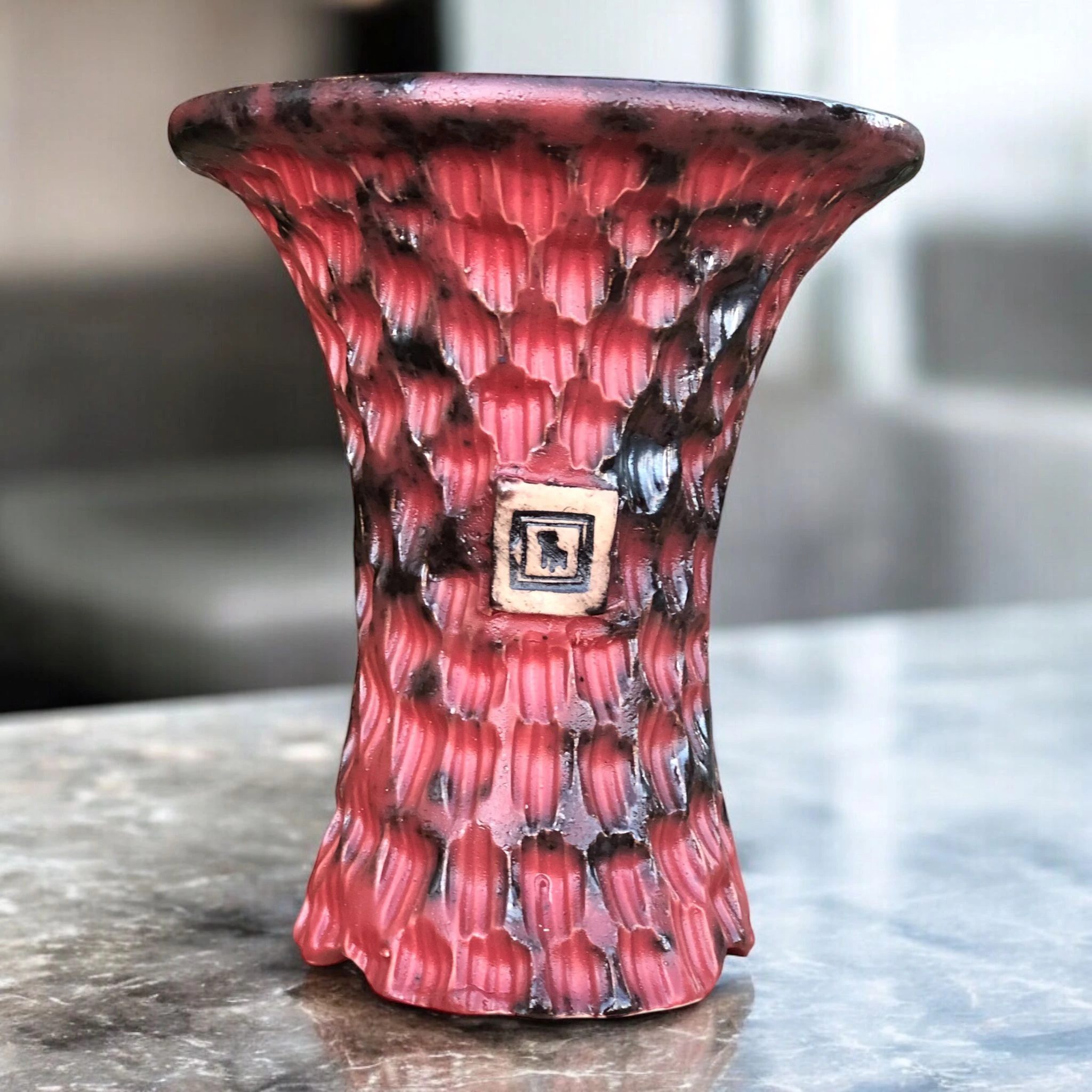 Red Thai Style Saksı D:14 H:15