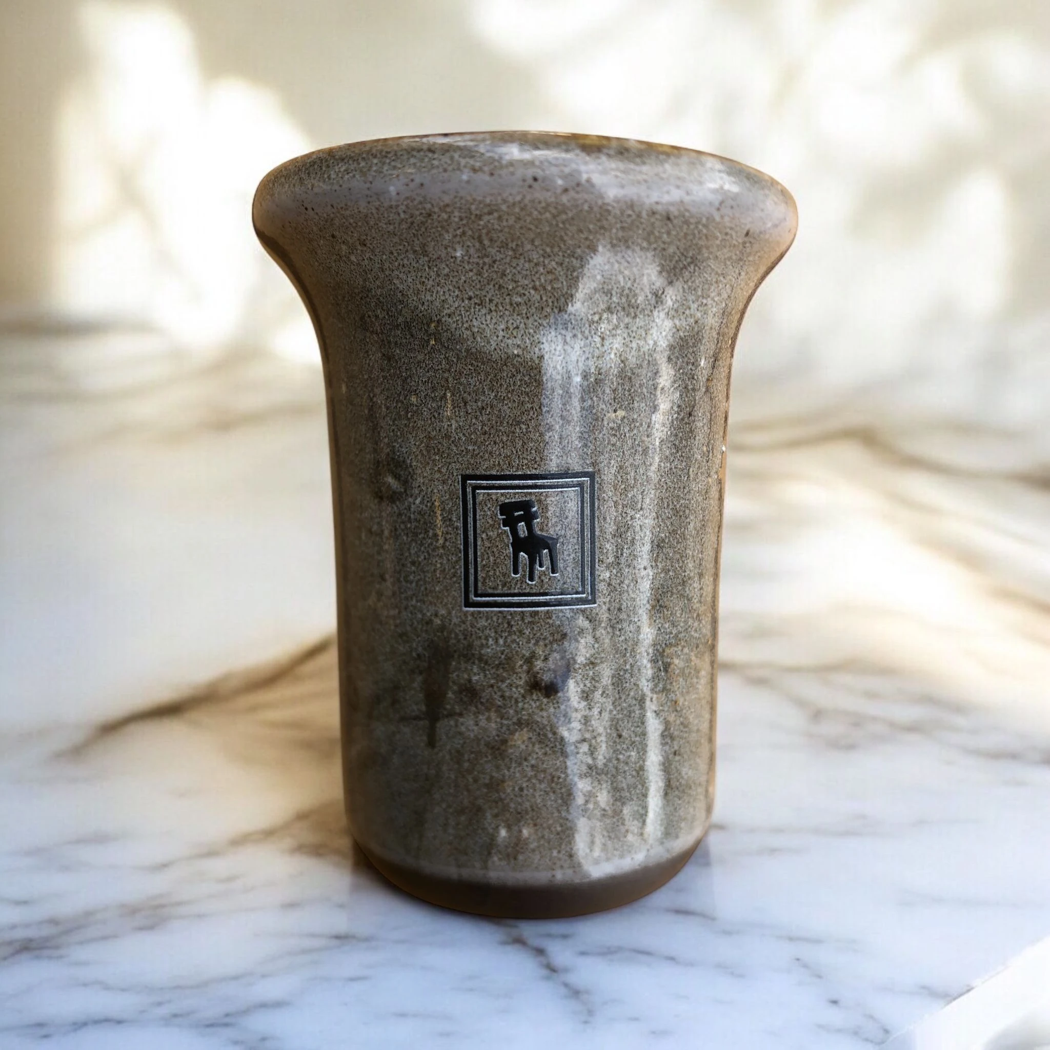 Mini Silindir Gray-Brown Saksı  D:7 H:9