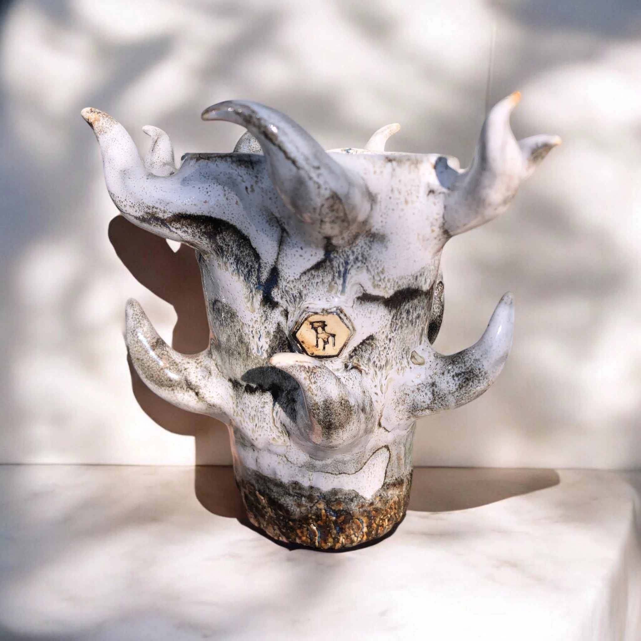 White Octopus Saksı D:10 H:14