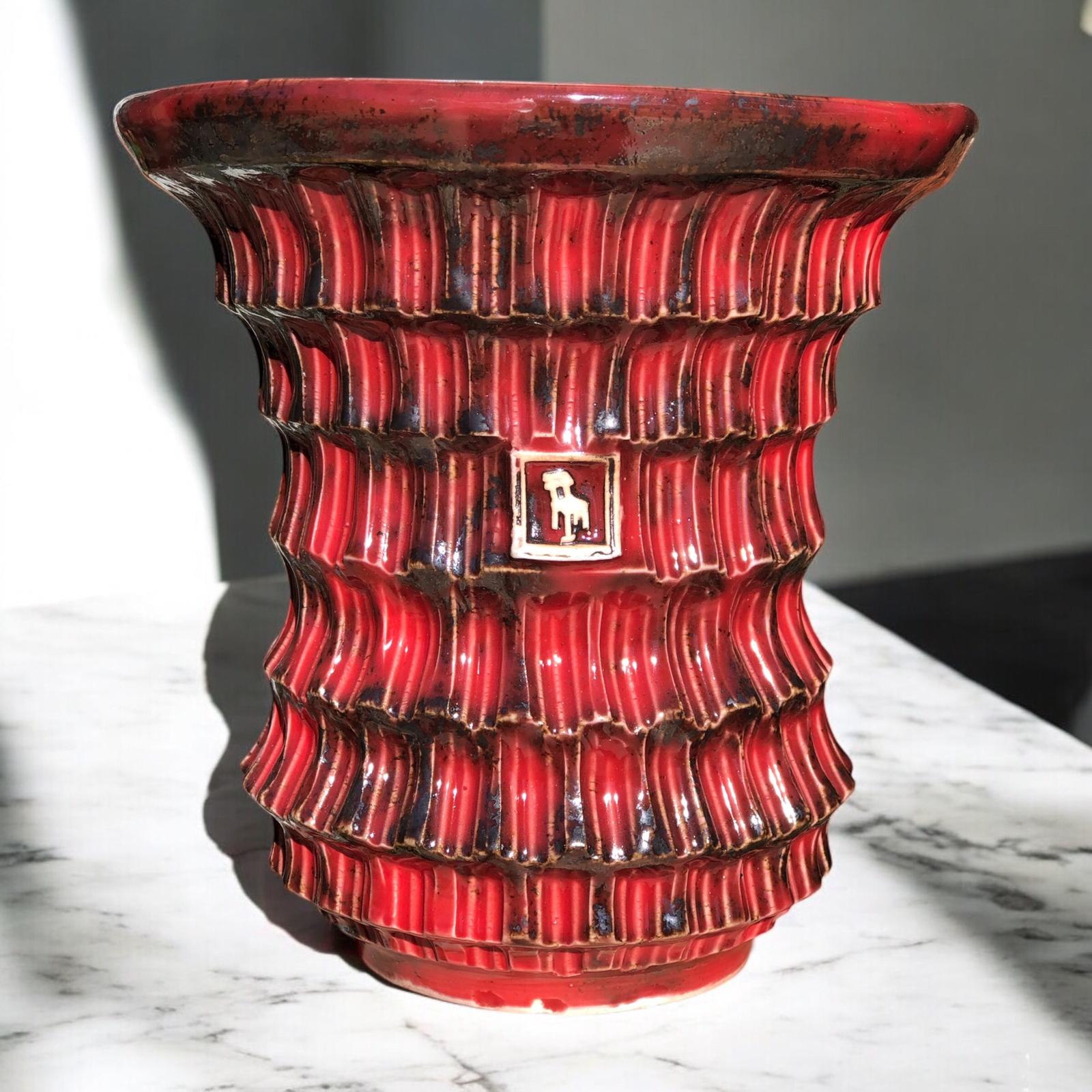 Dark Red Silindir Saksı D:15,5 H:16