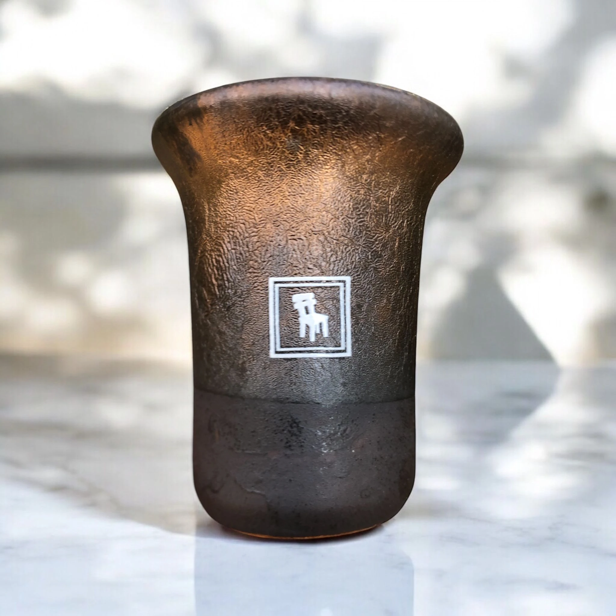 Mini Silindir Gold-Brown Saksı D:7 H:9