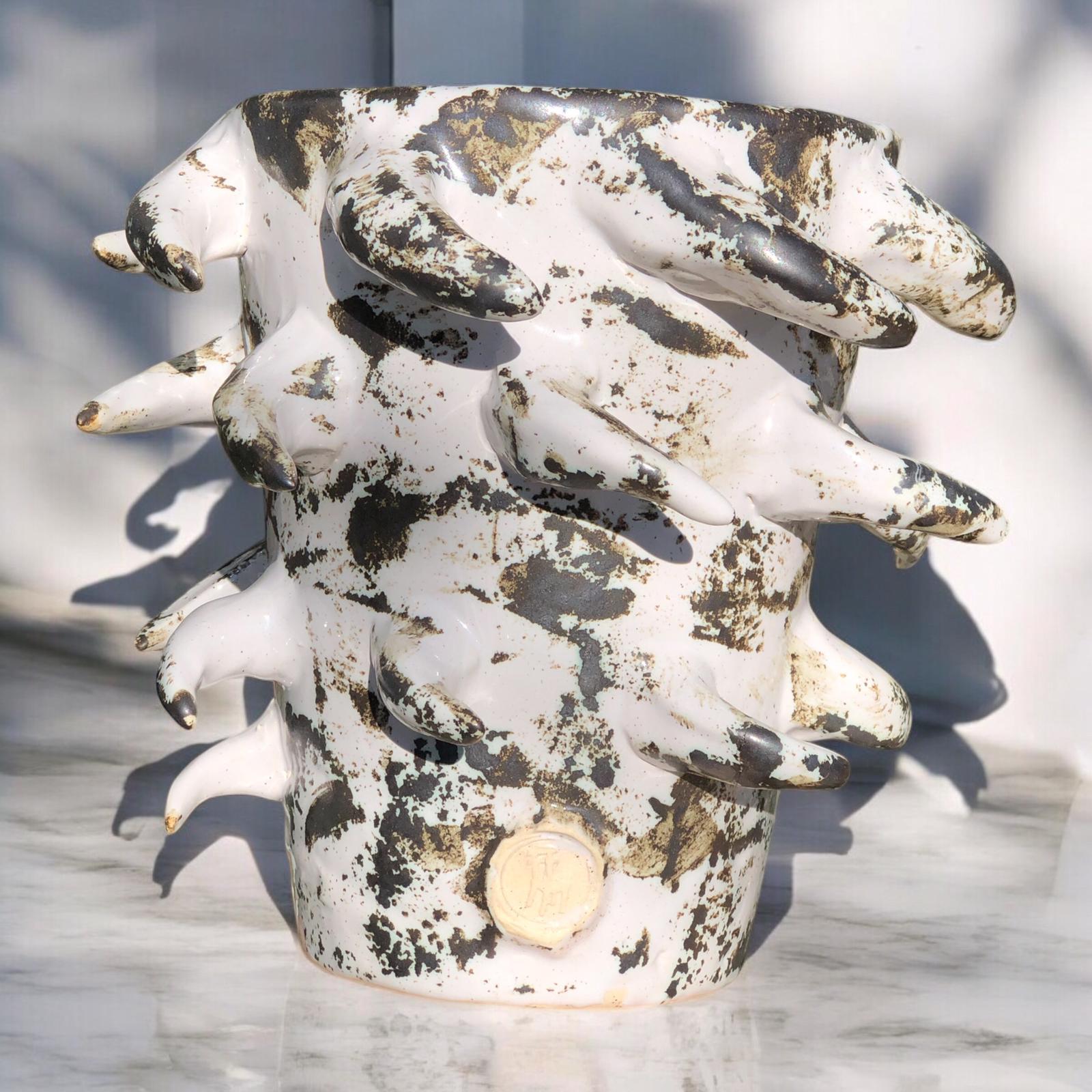 White Oksit Octopus Saksı D:15 H:18