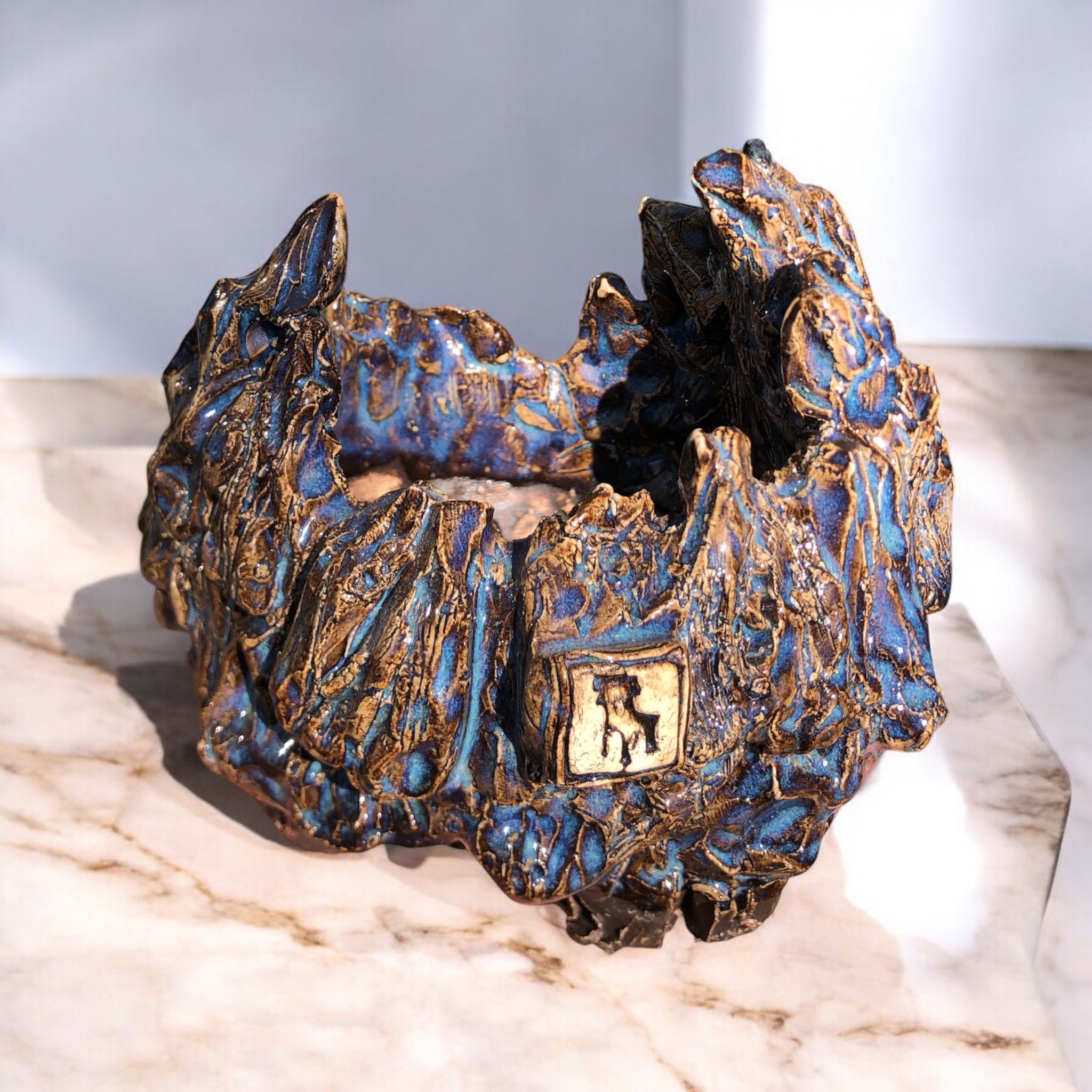 Premium Blue Horn Saksı D:11 H:12