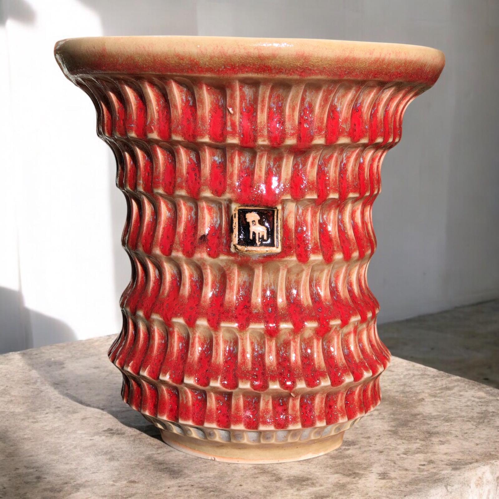 Light Red Silindir Saksa D:15,5 H:16