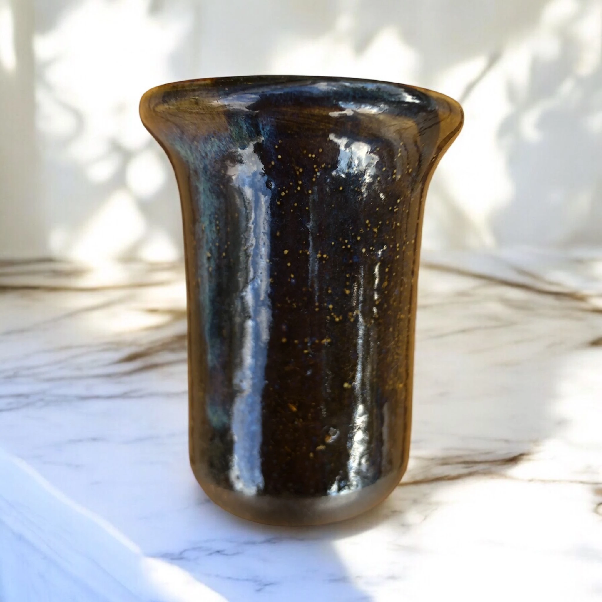 Mini Silindir Galaxy Blue Saksı  D:7 H:9