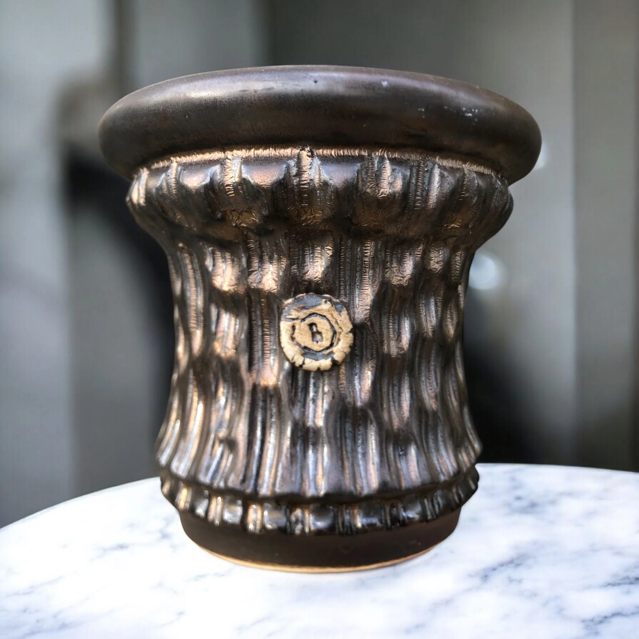 Oksit Brown Japanese Style Saksı D:14 H:12