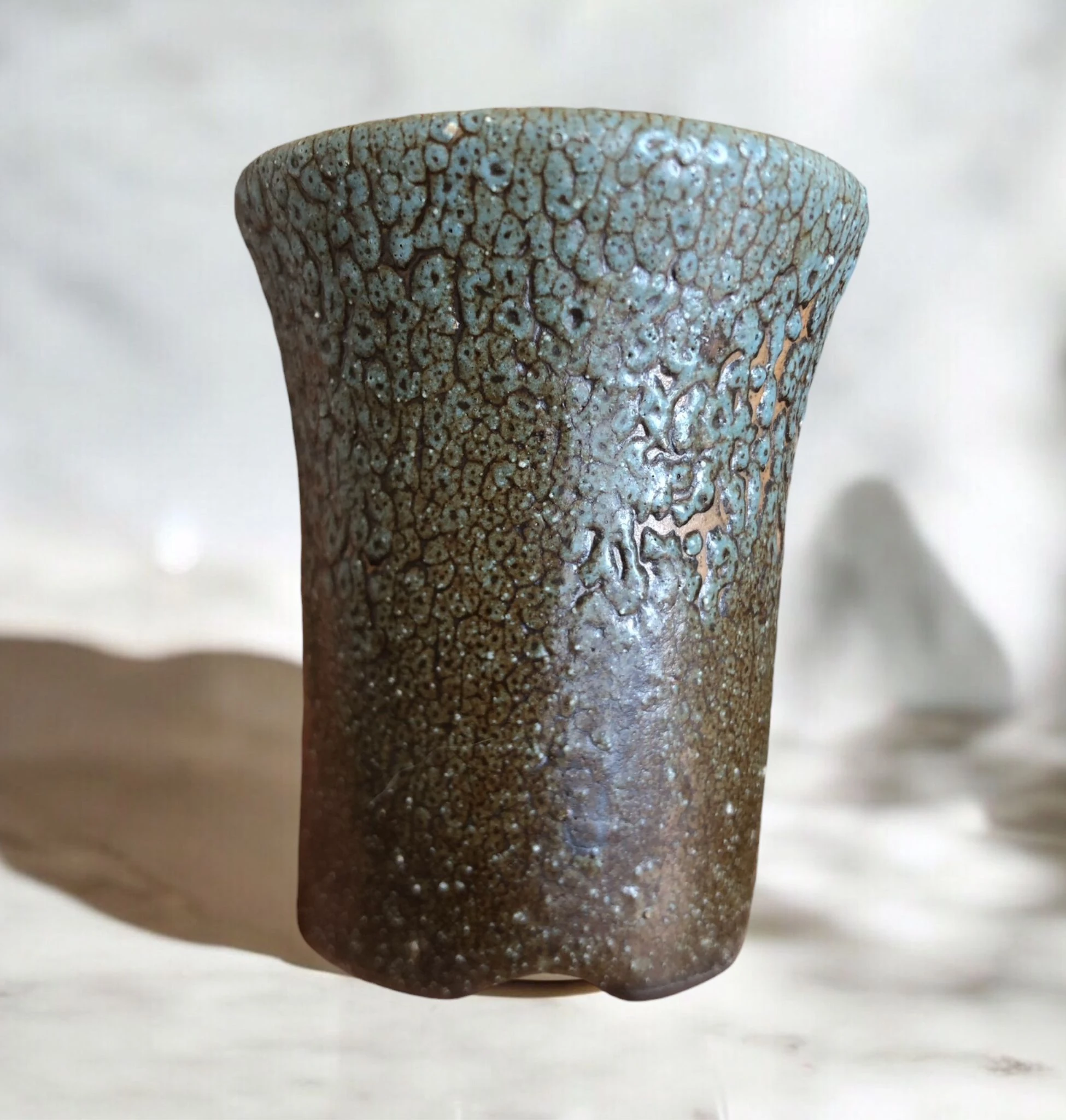 Mini Silindir Turkuaz Saksı D:6 H:7