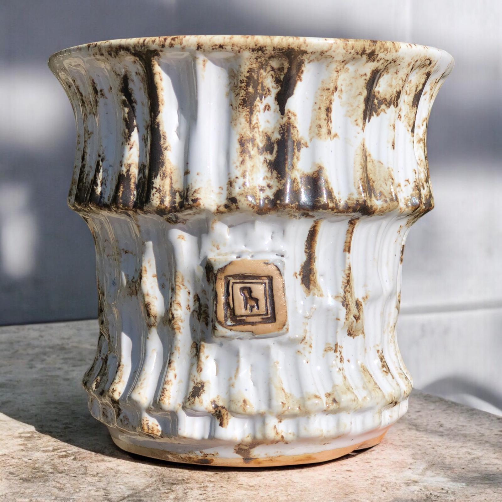 White Japanese Style Saksı D:12,5 H:12