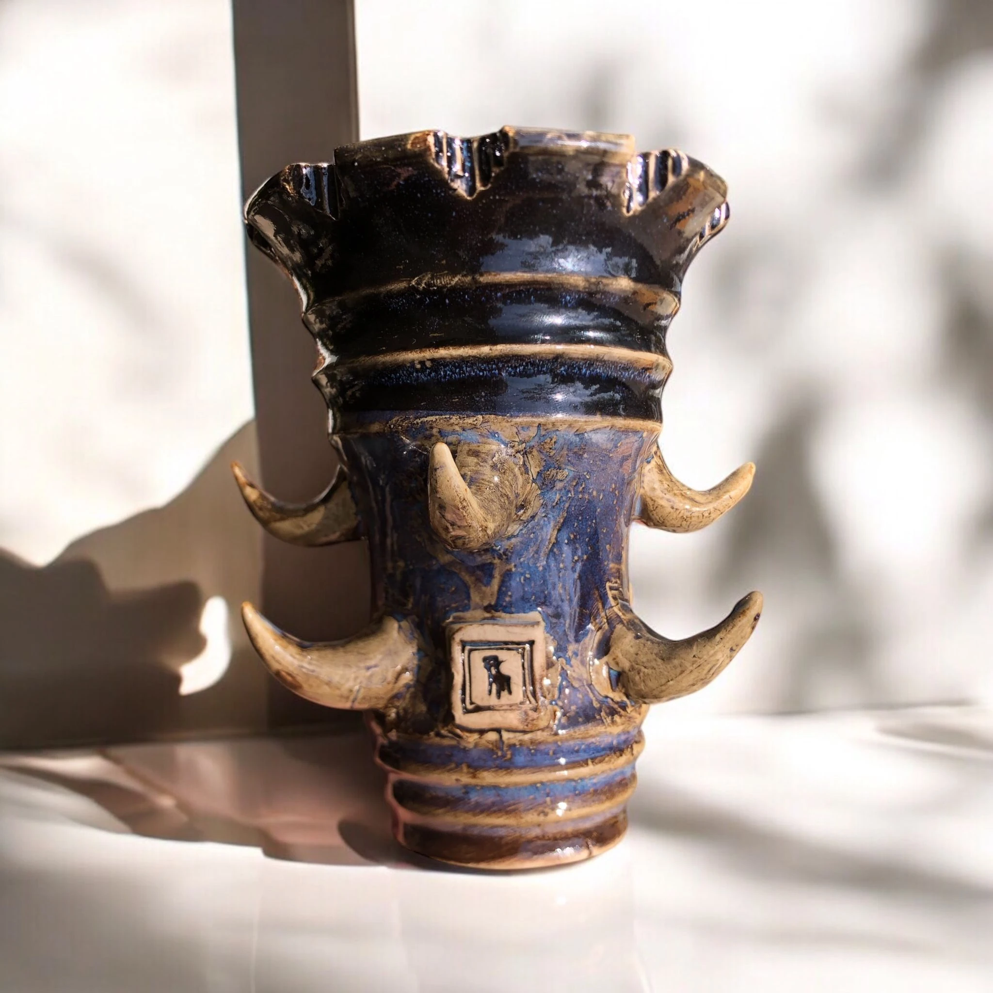 Blue Octopus Saksı D:11 H:14