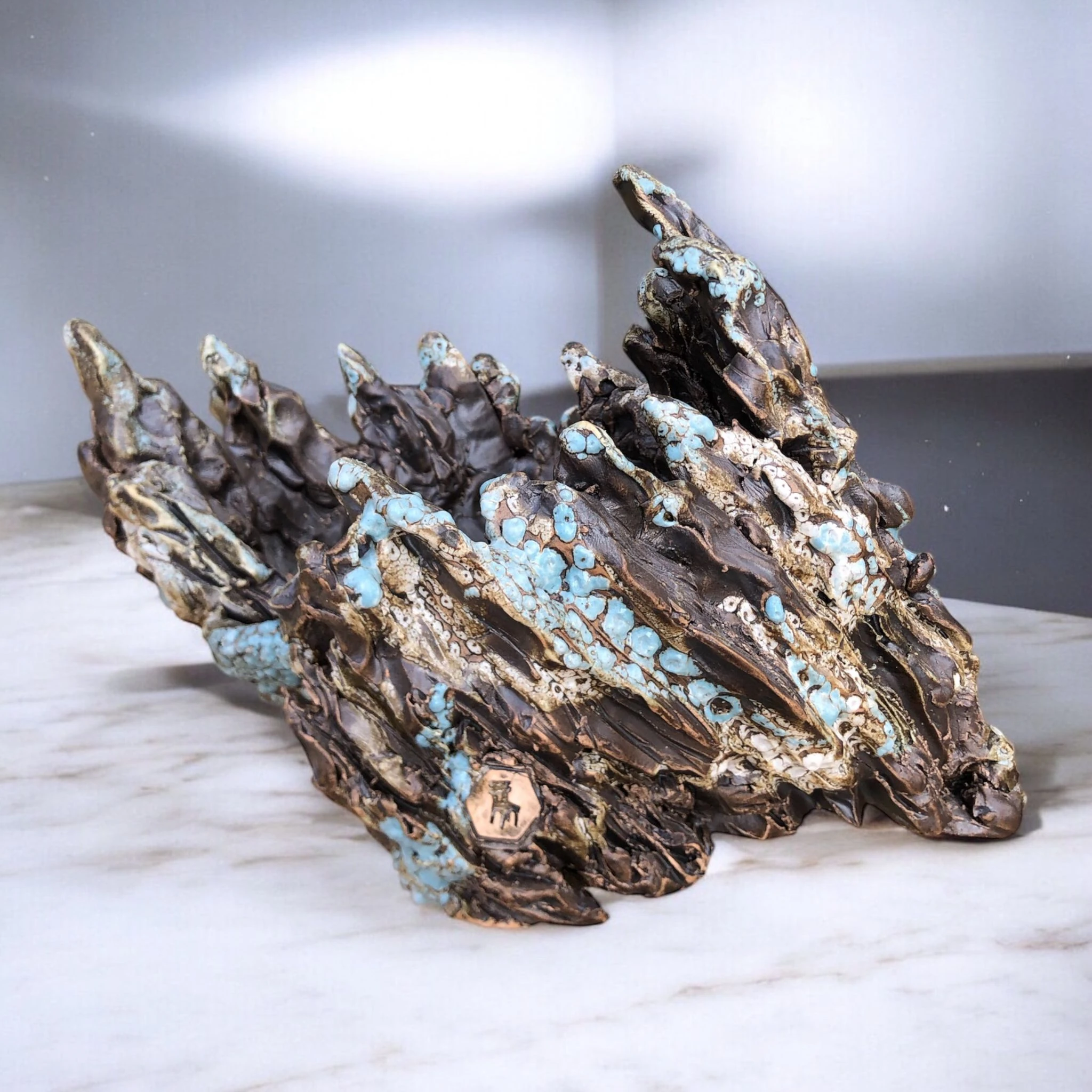 Serbest Style Blue-Brown Saksı D:30 H:18