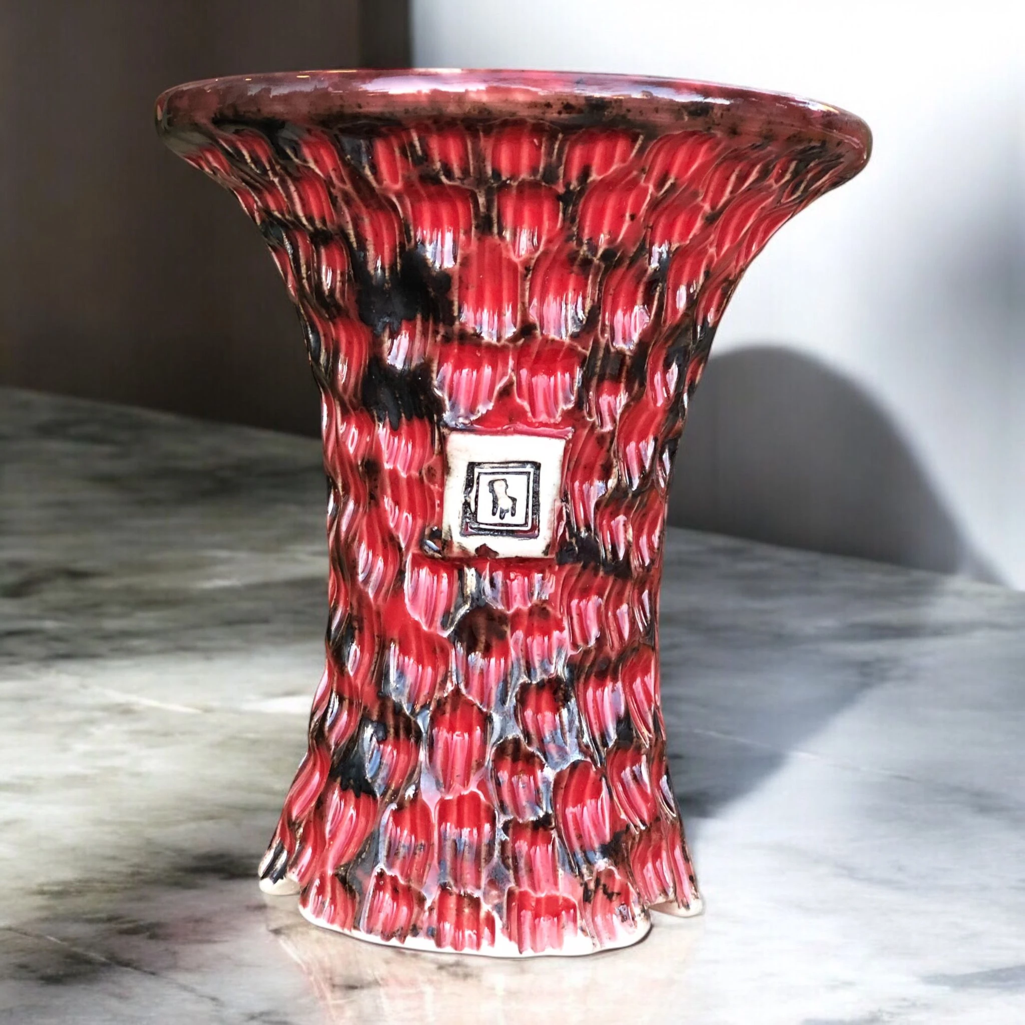 Red Thai Style Saksı D:14 H:15