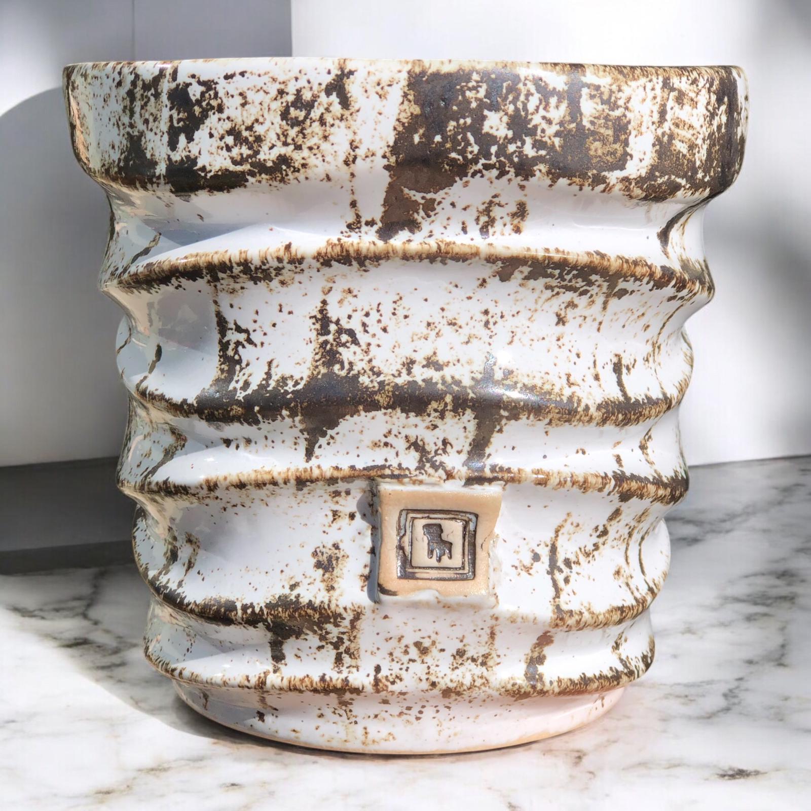 Eskitme White Dalgalı D:12 H:12