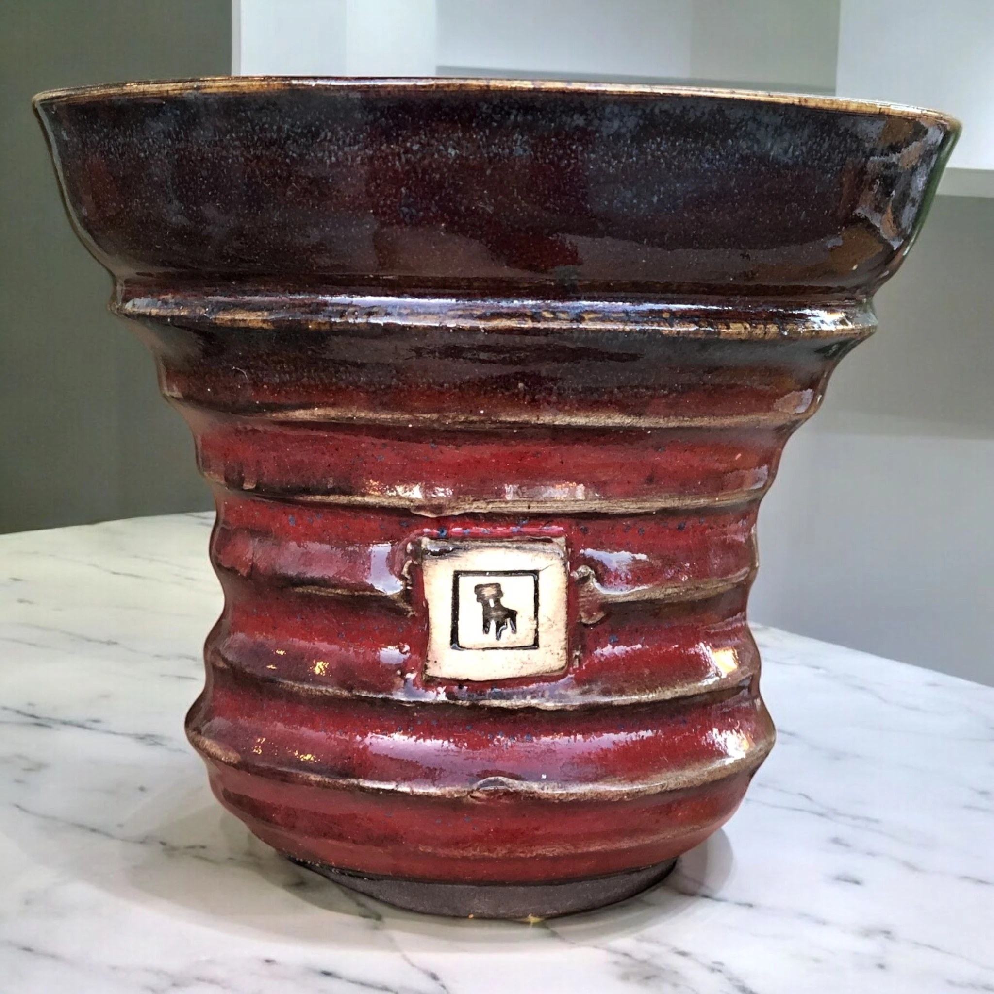 Dark Red Saksı D:12 H:10,5