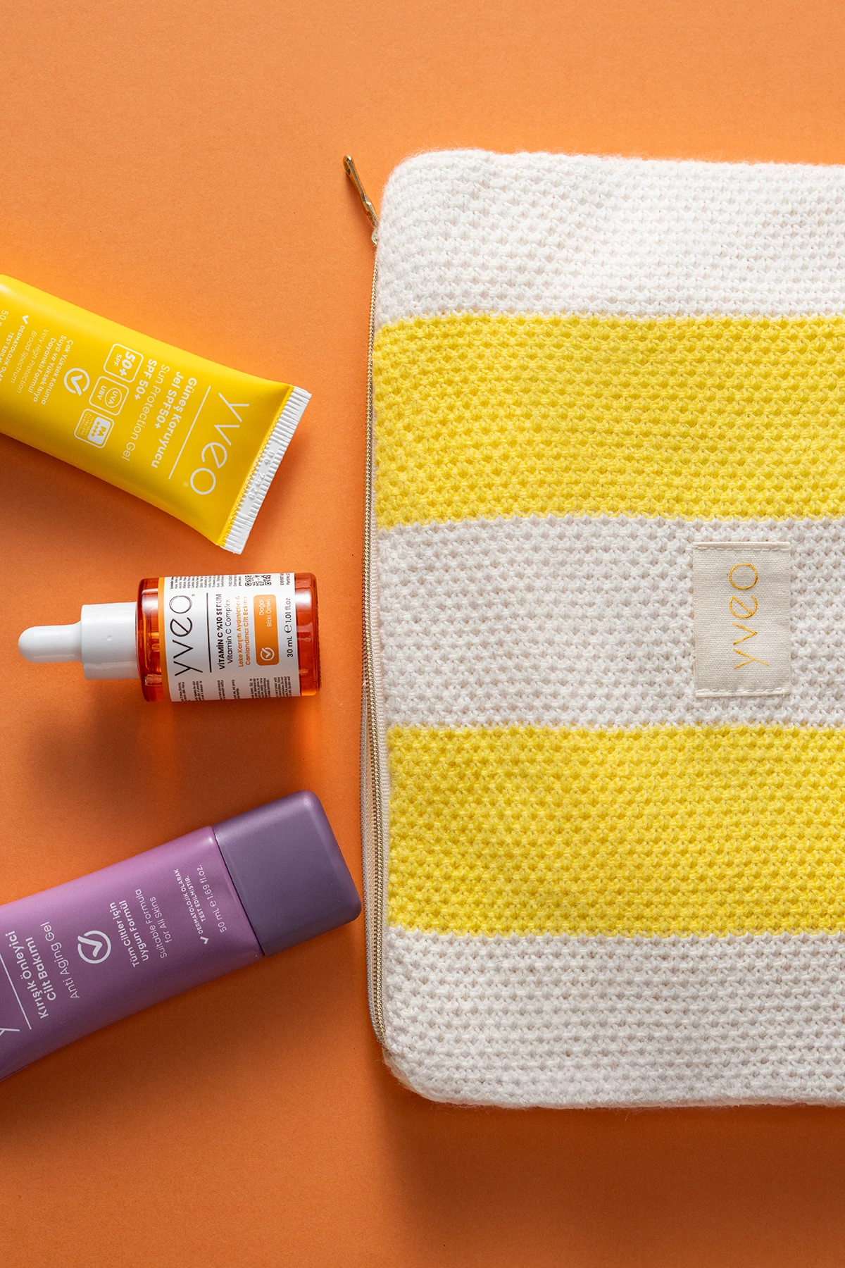 Örme Kozmetik ve Makyaj Çantası