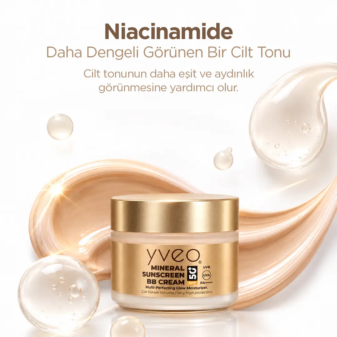 YVEO Renkli Mineral Güneş Kremi Ciltle Bütünleşme