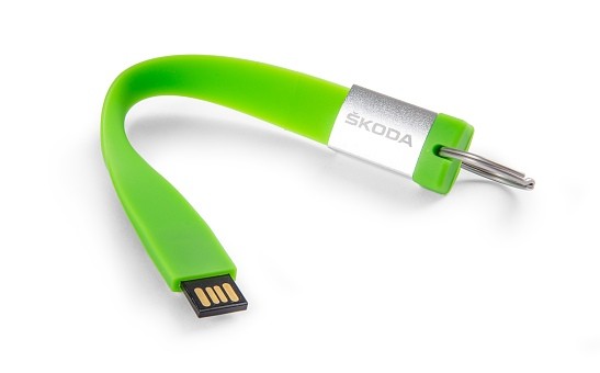 000087620L-SKODA USB 16GB Flash Bellekli Silikon Anahtarlık