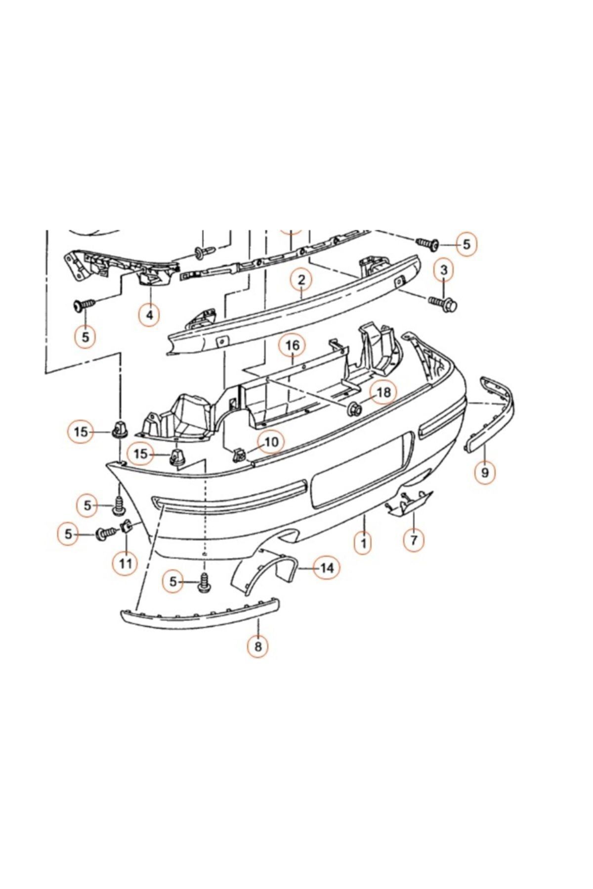 Seat Leon Ve Toledo Arka Tampon Alt Bağlantısı 1m6825201k