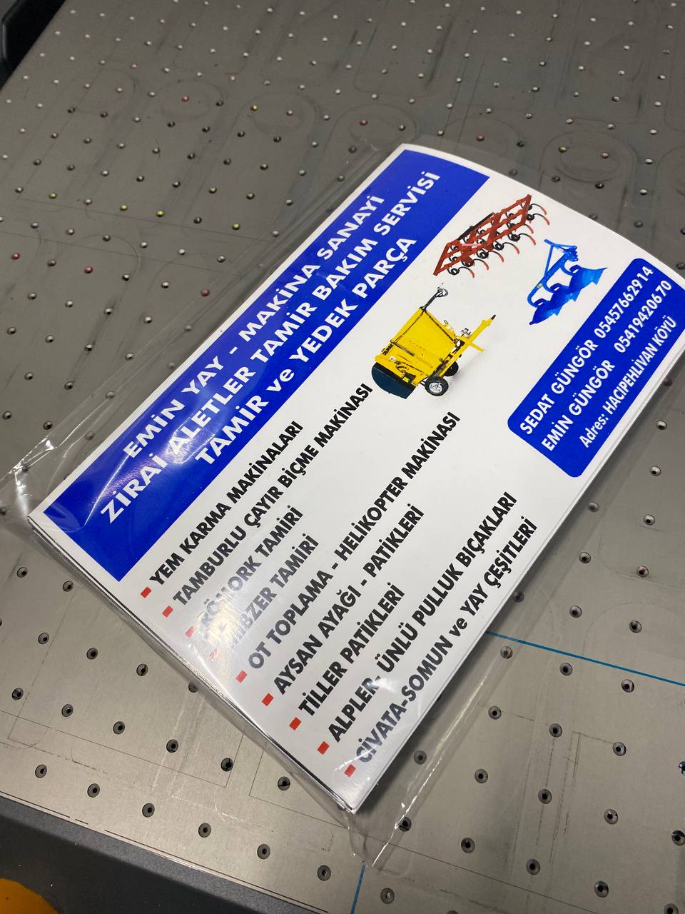 Yapışkanlı Folyo Etiket Sticker (20cmx14cm)